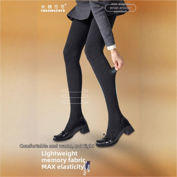 Fairy Coco medvilnės-spandekso šiltos nėščiųjų kojinės, aukšta elastingumas, trijų segmentų suspaudimas, devynių taškų ilgis