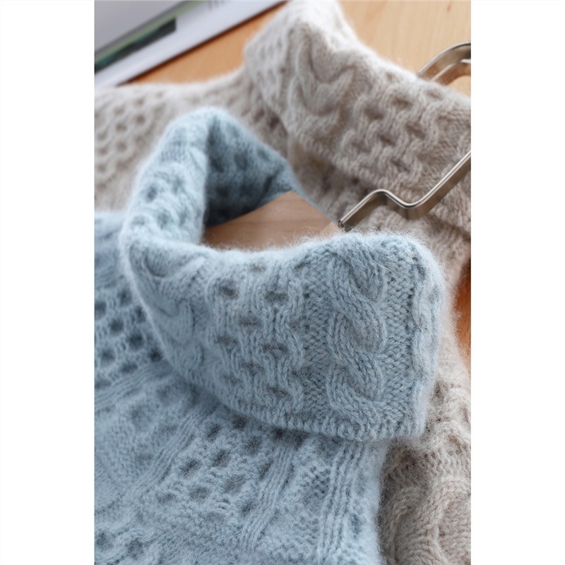 Γυναικείος πλεκτός πουλόβερ από chenille με πόλο γιακά, raglan μακριά μανίκια, μίγμα σπάντεξ