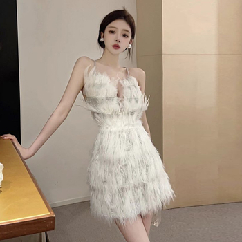 Ženska haljina bez rukava s V‑izrezom, A‑linija, kratka suknja, elastični poliester, jednobojna