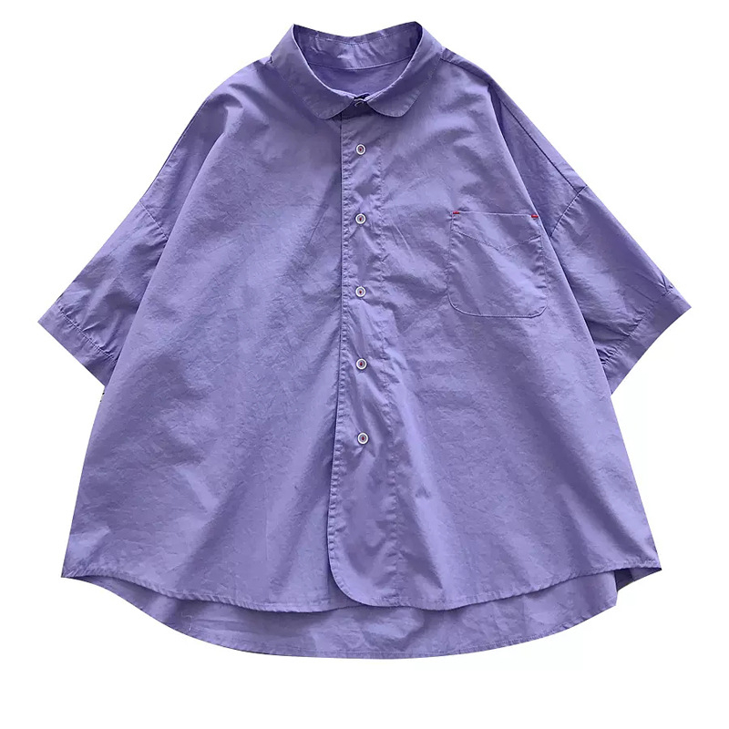 Korejski stil, udoban kroj, 3/4 rukava, kragna lutke, jednobojna ženska bluza
