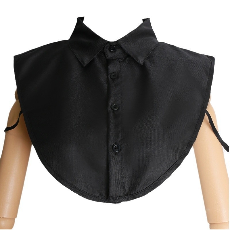 Női hamis gallér inghez – dekoratív, sokoldalú gallér álló, kör és négyzet alakú stílusokkal; anyag: nylon szál, bélés: poliészter-pamut, szélesség: 40 cm, minta: egyszínű, stílus: egyszerű.