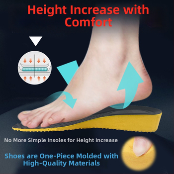 Vīriešu elpojošas perforētās ādas kurpes ar iekšējo augstuma palielinājumu, ērtas, biznesa–casual stils