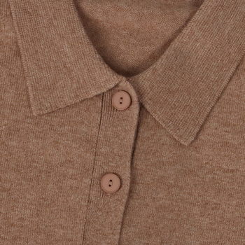 Kašmírovi kardigan s polo ovratnikom, prednje kopčanje s višestrukim gumba, dugi rukavi – Zima 2025, elegantan gradski stil za svakodnevne obaveze na putu