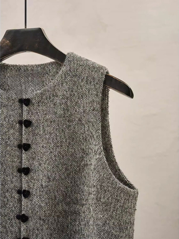 Ženska veste od baršuna s patchworkom, elegantan slojeviti dizajn u kineskom stilu, široka silueta, plus veličina.