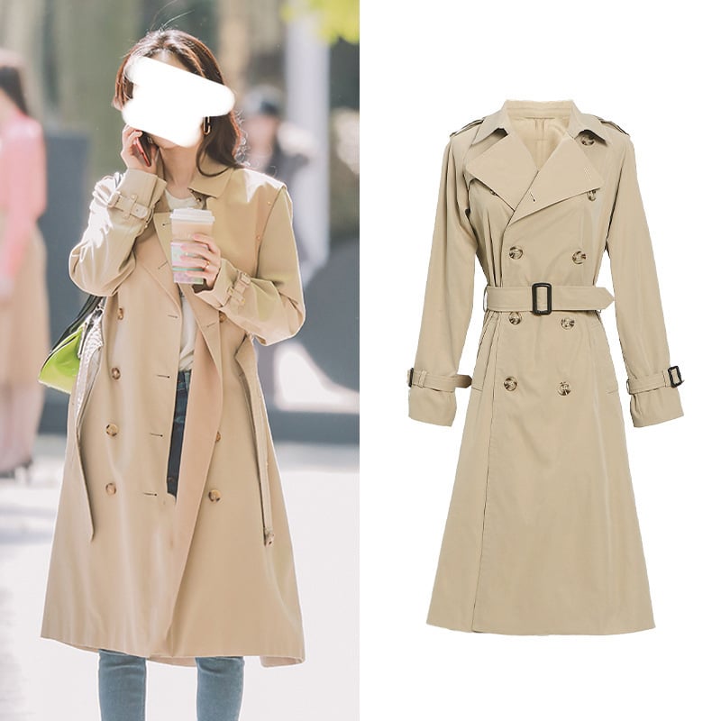 Trench kaput, udoban kroj, srednja duljina, pamuk-poliester smjesa, britanski stil