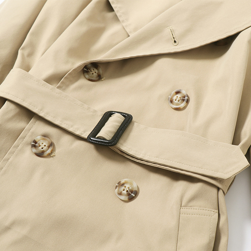 Trench kaput, udoban kroj, srednja duljina, pamuk-poliester smjesa, britanski stil
