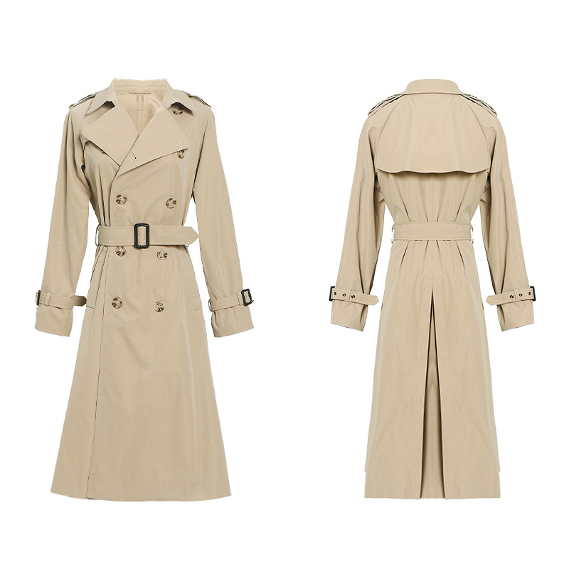 Trench kaput, udoban kroj, srednja duljina, pamuk-poliester smjesa, britanski stil