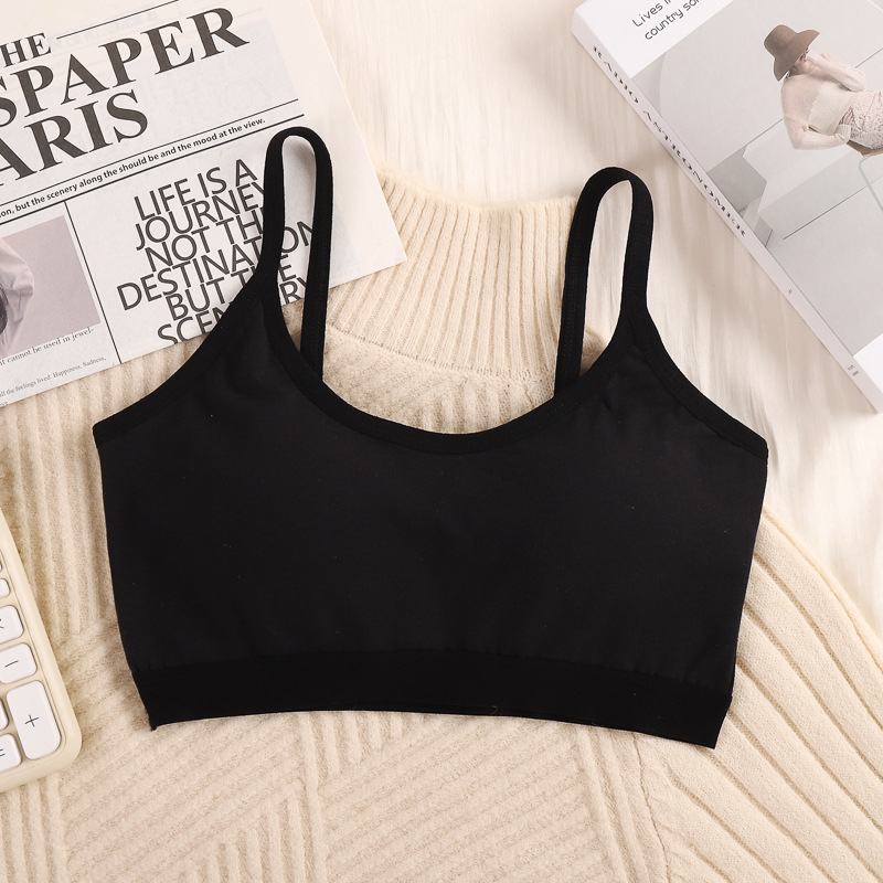 Din bumbac 100%, bustier tubular top, cupă 3/4, cupe subțiri modelate, stil vestă, sport lejer