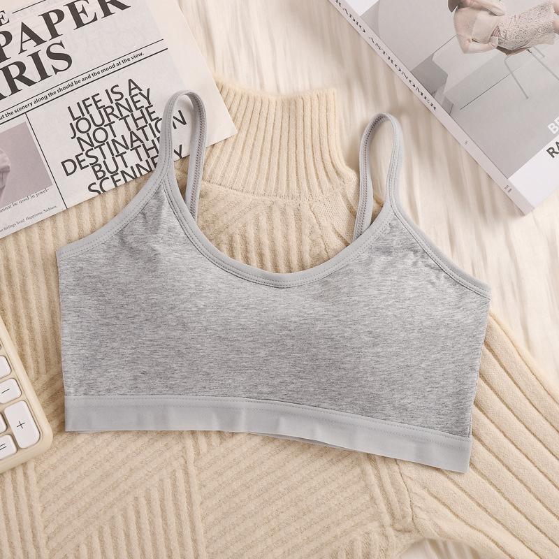 Din bumbac 100%, bustier tubular top, cupă 3/4, cupe subțiri modelate, stil vestă, sport lejer