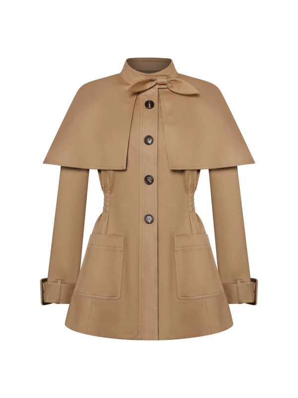 Kaput-plašt od viskoze, dugi rukavi, poluotvoren ovratnik, srednja duljina 50–65 cm