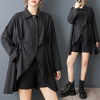 Moteriški Patchwork marškiniai su literatūros retro stiliumi, 5/4 rankovės, pavasaris 2025