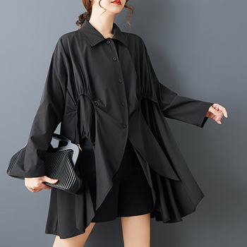 Moteriški Patchwork marškiniai su literatūros retro stiliumi, 5/4 rankovės, pavasaris 2025