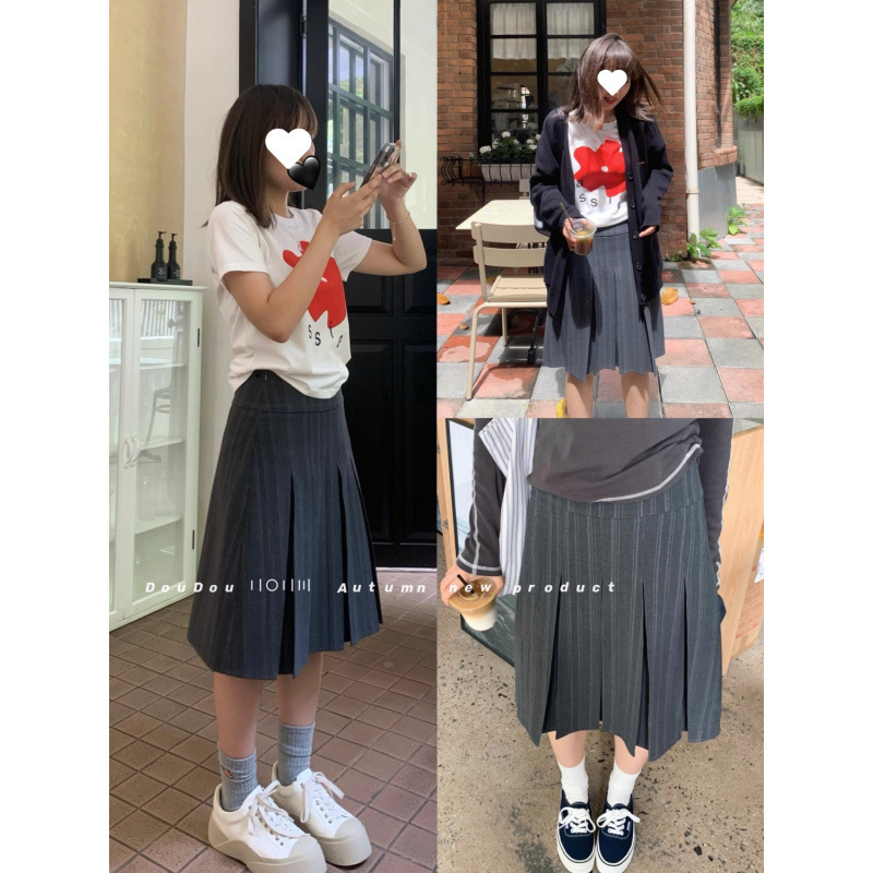 Suknja sa zipom, srednje duljine, mikroelastičnost, jesen 2025, gradski stil