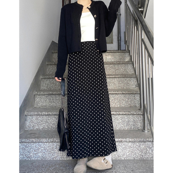 Ženska midi A-linijska suknja s visokim pojasom, plus size, geometrijski uzorak, poliester, mikroelastičnost, casual ljetni stil