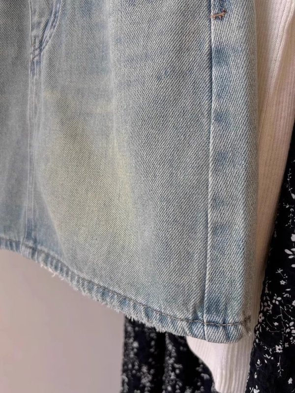 Denim suknja A-kroja, priljubljena uz bokove, jednobojna, pamuk tkanina, nema elastana