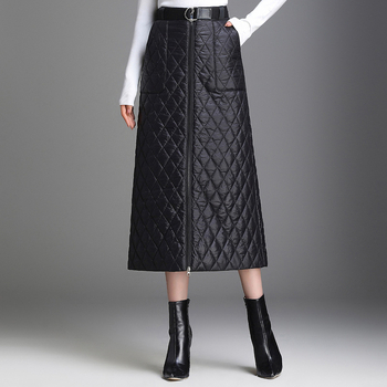 A-linijska quiltana suknja, uzorak prugica/karirano, tkanina imitacije pamuka, glavni materijal 80-90% poliestera, jesen 2025