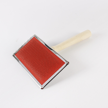 Háziállat fésű fa markolattal macskáknak és kutyáknak – rozsdamentes acél fogak, szőr eltávolítása, összegubózott szálak kifésülése, masszázs