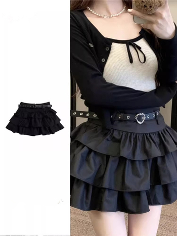 Suknja A-linije s visokim strukom, puhasta poliester tkanina, mikroelastičnost, bez glačanja (ljeto 2025)