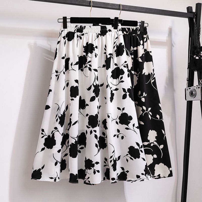 Ženska A-linijska midi suknja, visokog struka, srednja duljina, poliester-elastan smjesa, mikroelastičnost