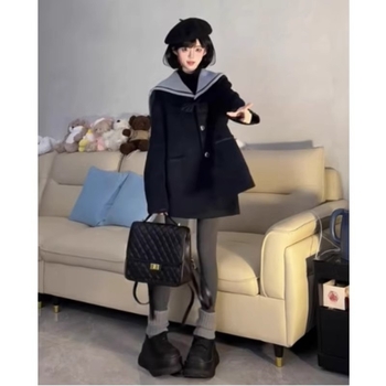 Ženski dvodijelni set: kaput i suknja od Chenille, zima 2025, uski kroj, dugi rukavi