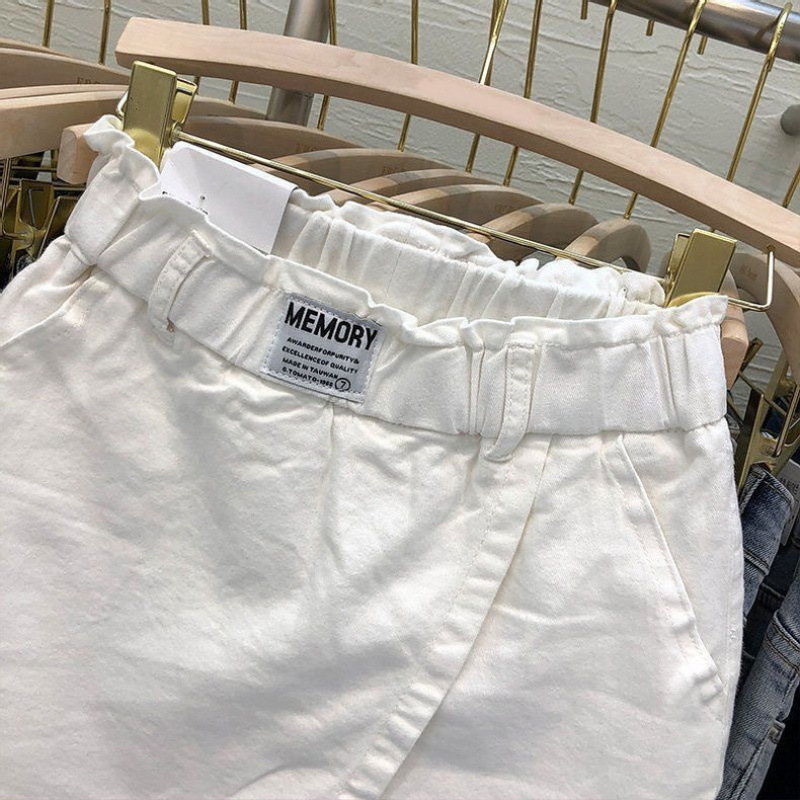 Suknja u A-liniji s lažnim hlačnim efektom, visok pas, mikroelastičnost, materijal poliester-pamuk, ljeto 2023