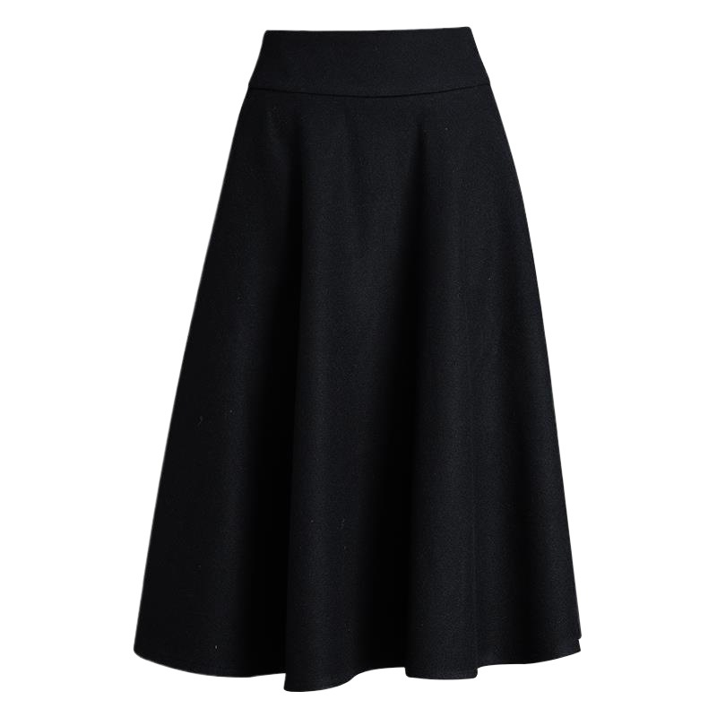 Sukňa A-línie z PVC, stredná dĺžka, elastický materiál, jednoduchý vzor