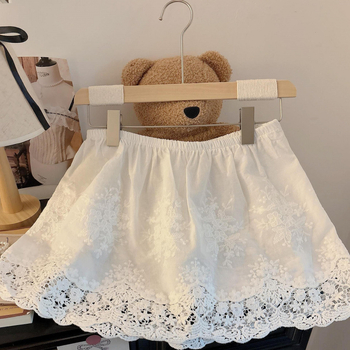 A-linijska kratka suknja, visokim strukom, čipkasta rub, chenille tkanina sa spandeksom, mikroelastična