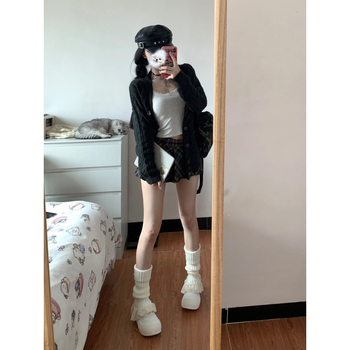 Xuandou languota klostuota sijonas su aukštu juosmeniu, pavasaris 2025