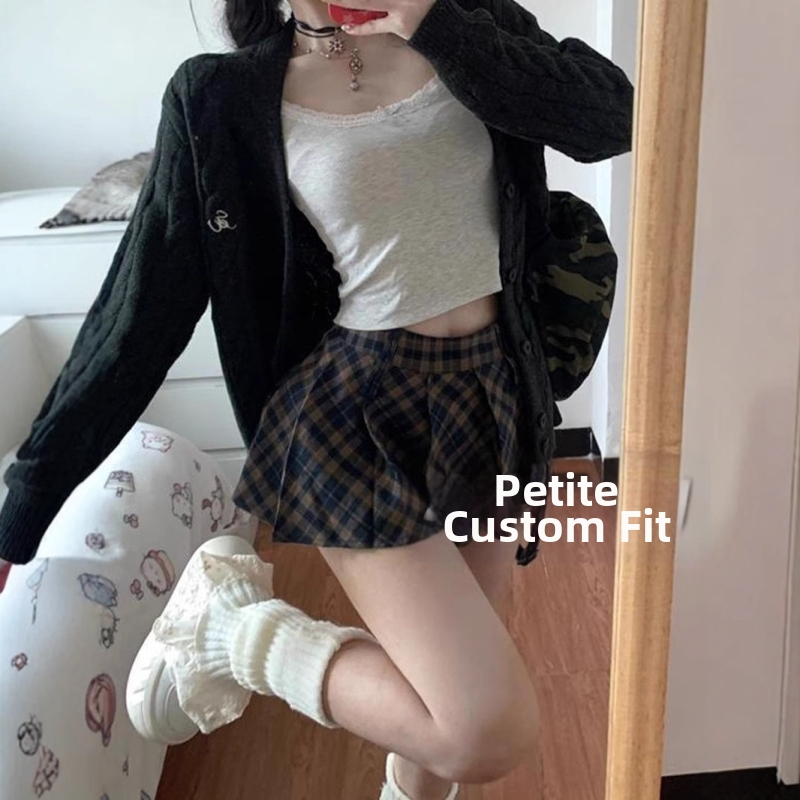 Xuandou languota klostuota sijonas su aukštu juosmeniu, pavasaris 2025