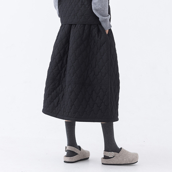 Sukňa A-línie midi - polyester, zima 2024, japonsko-kórejský ležérny štýl