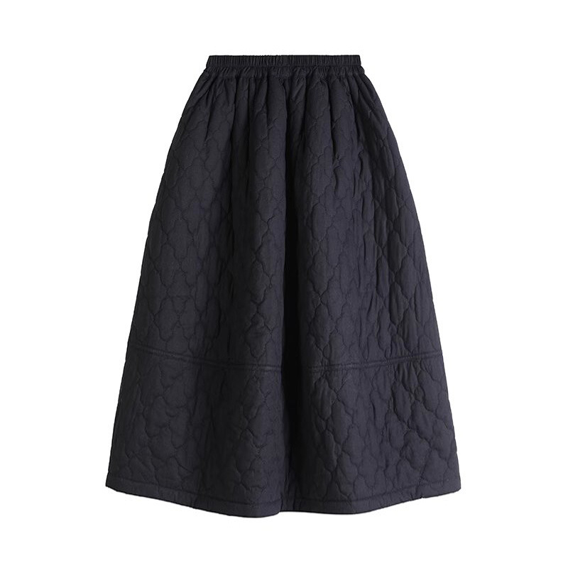 Sukňa A-línie midi - polyester, zima 2024, japonsko-kórejský ležérny štýl