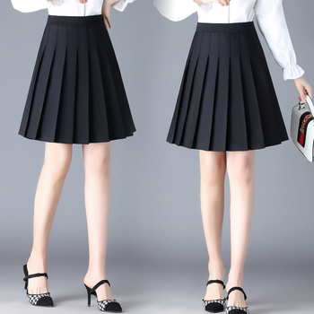 Плисирана пола, колежански стил, средна дължина, полиестер, полиестерно съдържание 90–95%