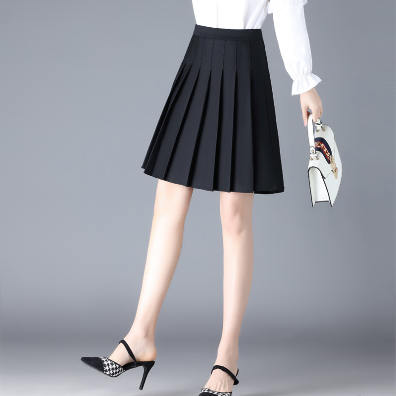 Плисирана пола, колежански стил, средна дължина, полиестер, полиестерно съдържание 90–95%