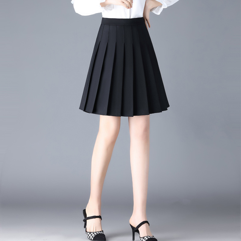 Плисирана пола, колежански стил, средна дължина, полиестер, полиестерно съдържание 90–95%