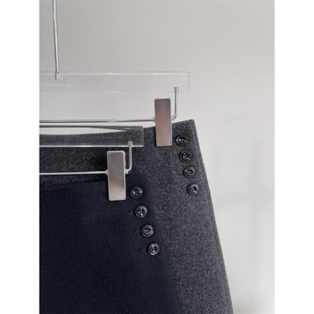 Vlnená sukňa, jednobarevná, mikroelastická, Xmhp, Zima 2025