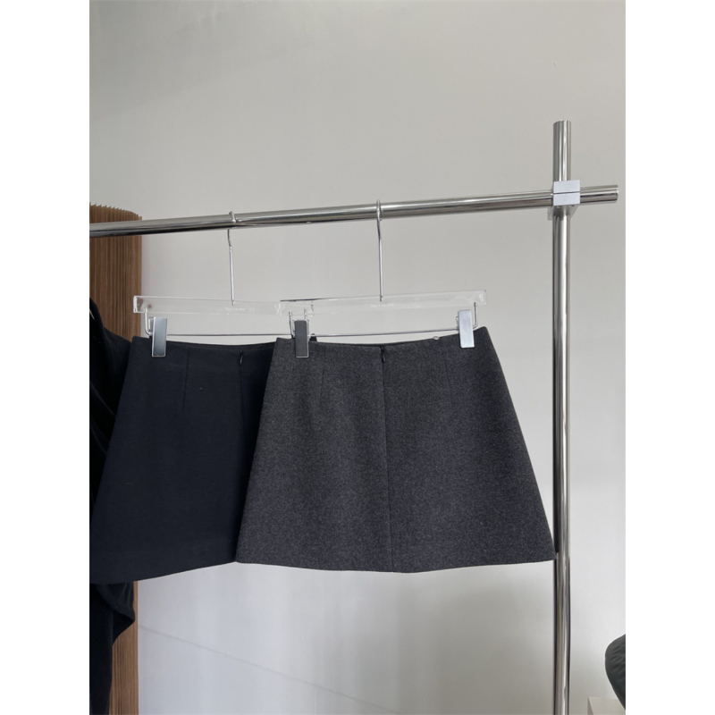 Vlnená sukňa, jednobarevná, mikroelastická, Xmhp, Zima 2025