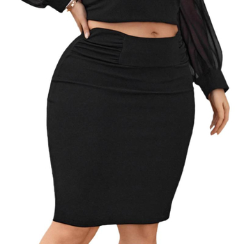 Moteriška asimetriška midi sijonas, iš akrilo 95%+, šiek tiek elastinis, gatvės stilius, prekės kodas AYW-J1216