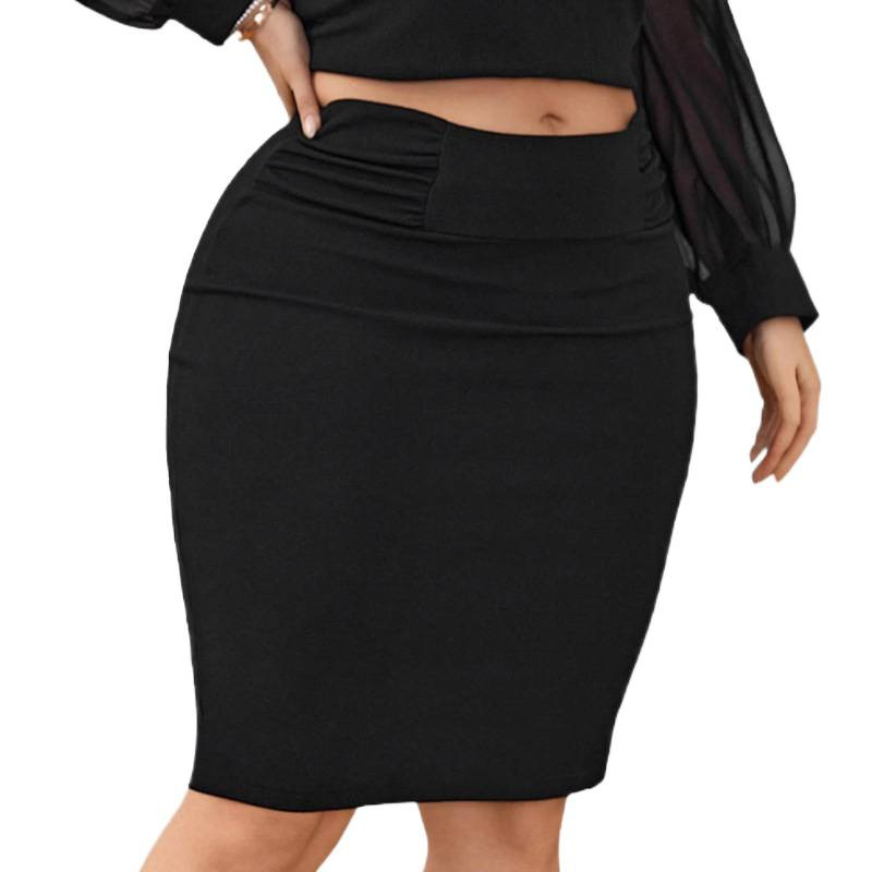 Moteriška asimetriška midi sijonas, iš akrilo 95%+, šiek tiek elastinis, gatvės stilius, prekės kodas AYW-J1216