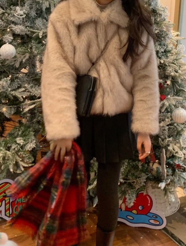 Kozno kaput, korejski stil, ovratnik s reverom, jednostruko kopčanje, poliester tkanina