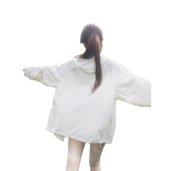 Γυναικείο ελαφρύ μπουφάν προστασίας από τον ήλιο από πολυεστέρα (UPF50+, μακριά μανίκια, κοντό μήκος 40–50 εκ., φερμουάρ)