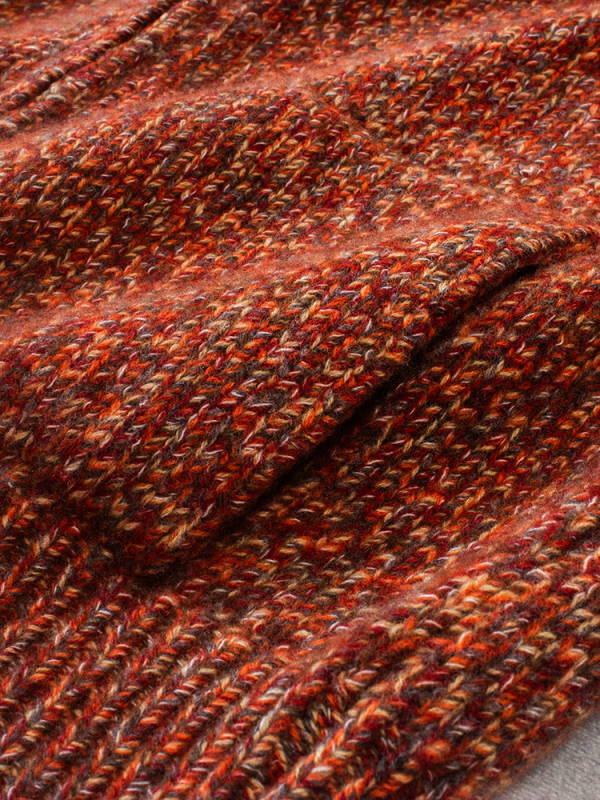 Ženski kardigan, opuštenog kroja, visok ovratnik, dugi rukavi, 95% kašmir