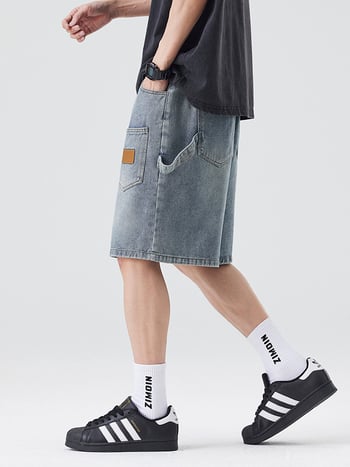 Radničke denims šorceve s više džepova – prozračne, otporne, ljeto, športski stil (60,8% pamuk, 30,2% poliester, 9,0% regenerirane celuloze)