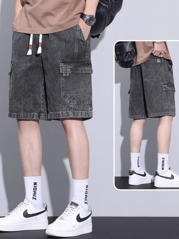 Muške traper šorceve, pamucni rastezljiv denim, mikroelastičnost, ravni kroj, pet duljina, ljeto