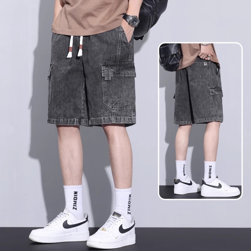 Muške traper šorceve, pamucni rastezljiv denim, mikroelastičnost, ravni kroj, pet duljina, ljeto