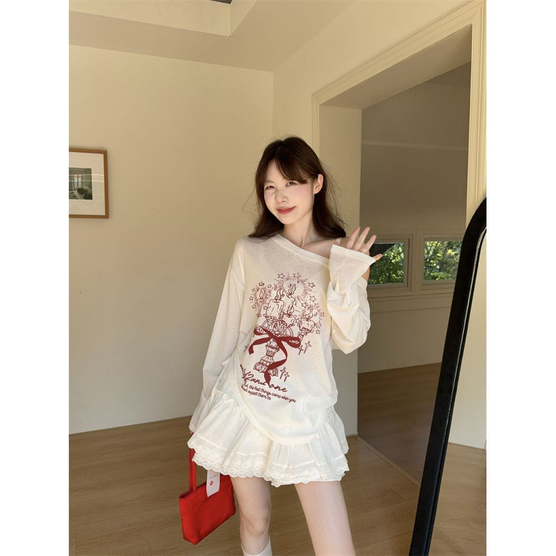 Bluza za sunce s dugim rukavima, lagana poliester tkanina, širok kroj, srednja duljina, anime uzorak