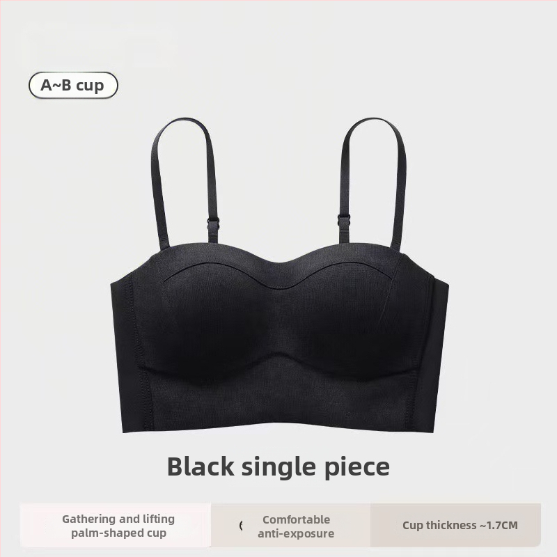 Bezšvová podprsenka pre ženy, bez ramienok, bočné tvarovanie poprsia, 3/4 košík, nylonový materiál