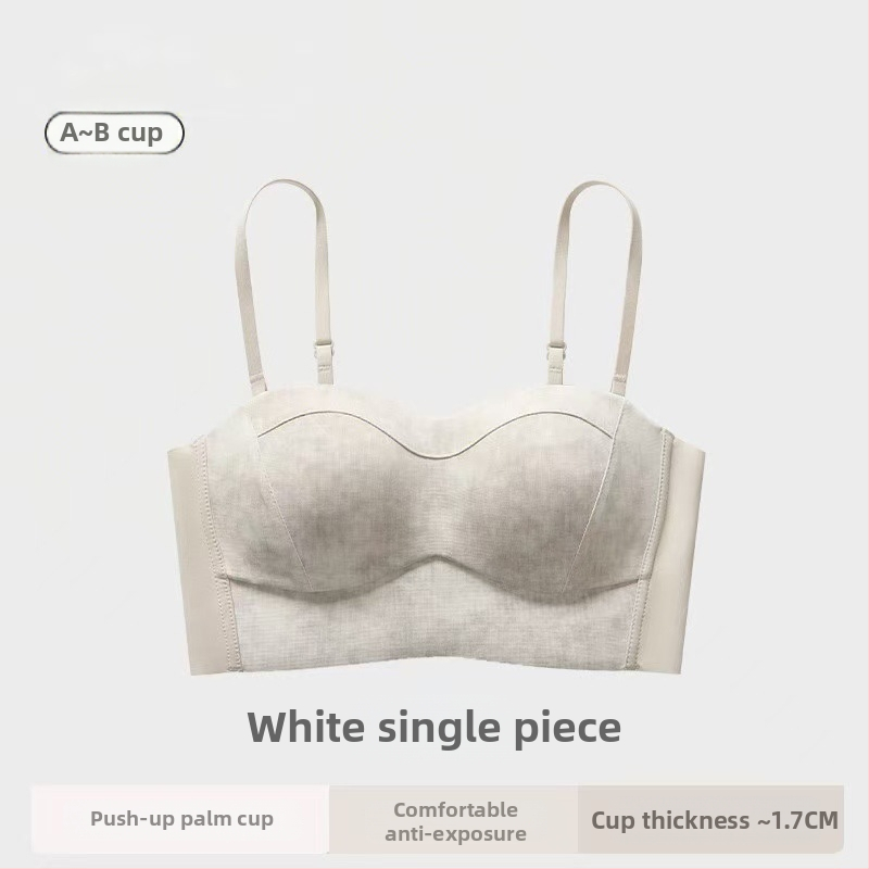 Bezšvová podprsenka pre ženy, bez ramienok, bočné tvarovanie poprsia, 3/4 košík, nylonový materiál