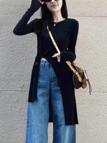 Слънцезащитна покривна риза с френски стил, А-линейна кройка, дълги ръкави, средна дължина, нейлон/полиестер смес, UPF30+