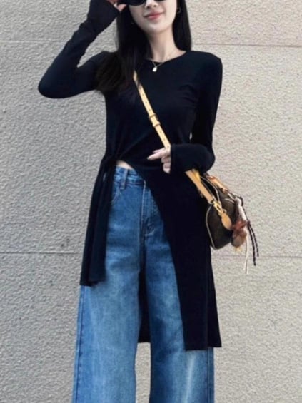 Francuski stil zaštitna bluza za sunce, kroj A-linije, duge rukave, srednja duljina, mješavina najlona/poliester, UPF30+