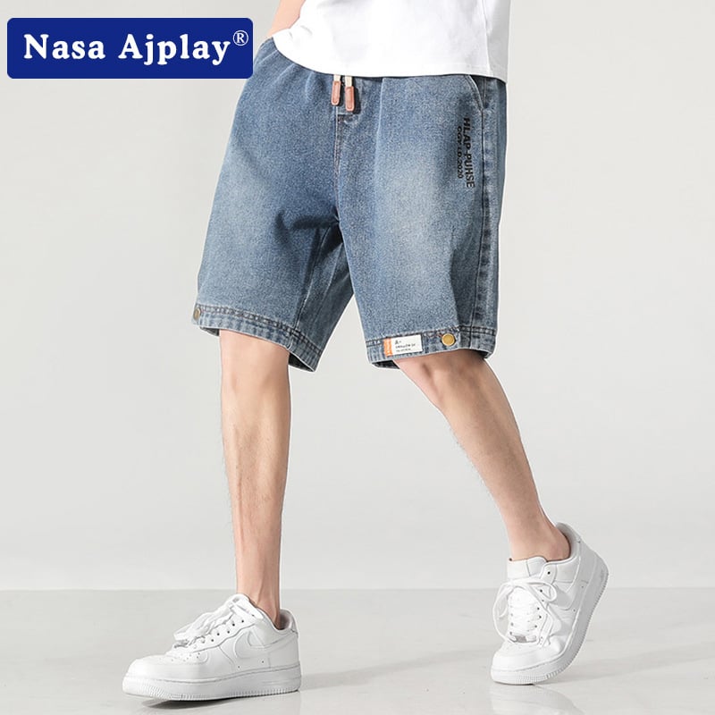 Muške Džins Šorceve, Oprane, Pet-četvrtine Duljine, Slobodan Kroj, Korejski Stil, 58,5% Pamuk